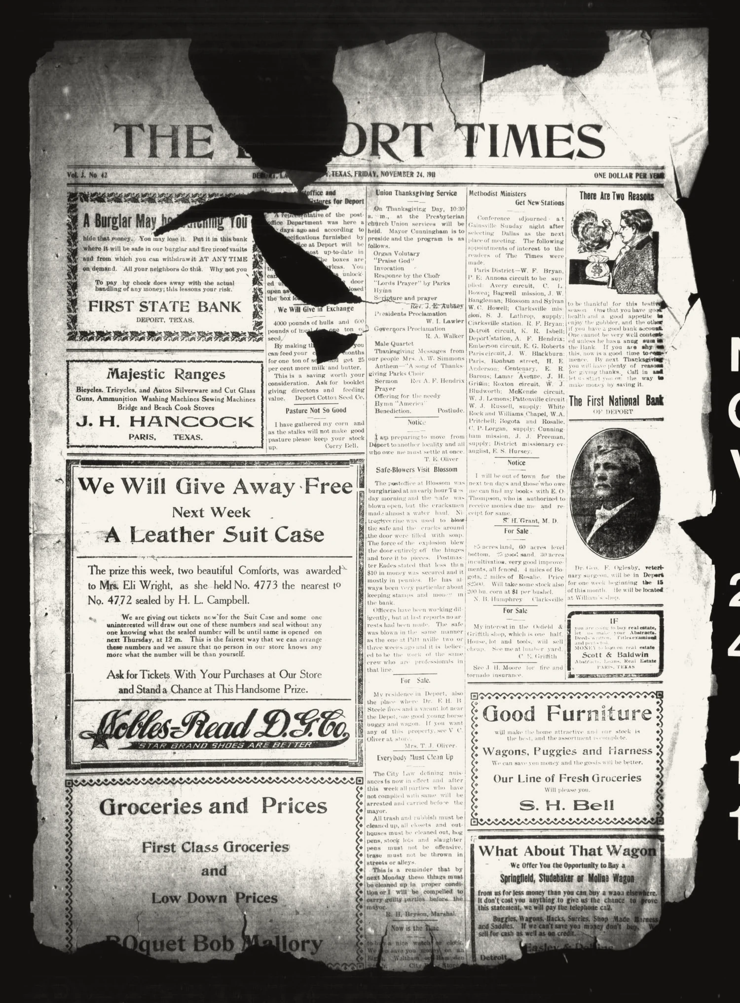 The Deport Times (Deport, Tex.), Vol. 3, No. 42, Ed. 1 Friday, November 24, 1911